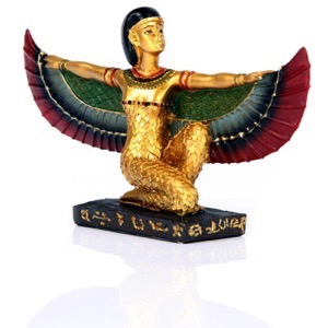 Egyptisk Gudinde Isis  b:15cm h:9cm - Se flere egyptiske figurer og Spejle