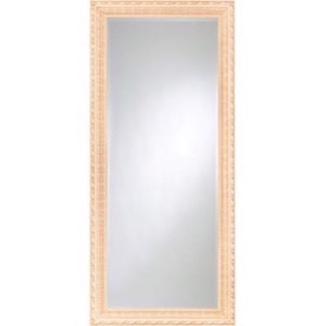 Hvidt spejl facetslebet mønstret 85x190cm - Se Hvide spejle