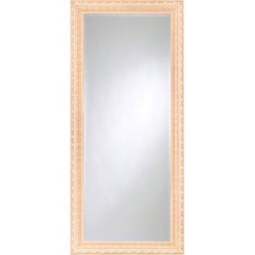 Hvidt spejl facetslebet mønstret 85x190cm - Se Hvide spejle