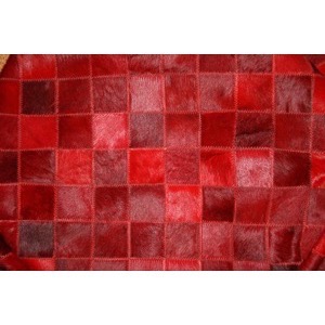 Mixed rød indisk marokko gulvpude gedeskind 60x60x30cm