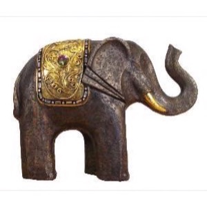 Elefant antik look polyresin h:20cm - Se flere elefanter og spejle