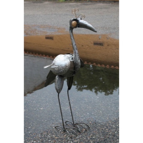 Fugl Amo metal blank h:60cm - Se flere metal fugle og spejle