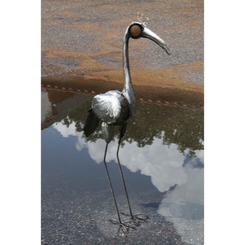 Fugl Amo metal blank h:100cm - Se flere metal fugle og spejle
