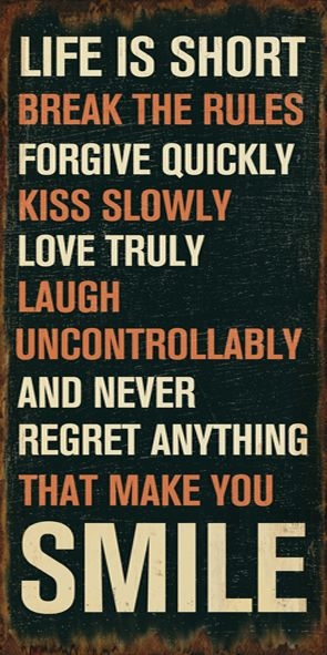 Magnet 5x10cm Life Is Short Break The Rules