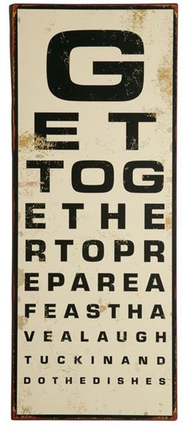 Metalskilt Get Together To Prepare...31x76cm