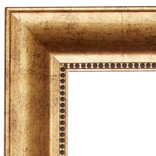 Facetslebet Guldspejl 5374 let barok støvet guld ramme 90x190cm 
